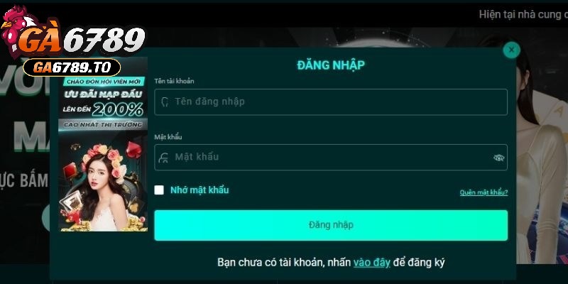 Đăng nhập Ga6789 trên thiết bị mobile di động