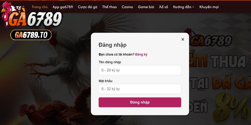 Đăng nhập Ga6789 ở cách thức nào cũng đều rất dễ dàng