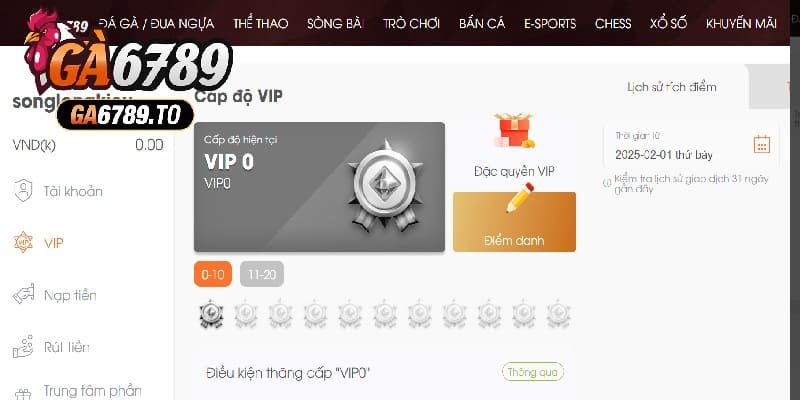 Thành viên VIP sẽ được hưởng các đặc quyền rút tiền Ga6789